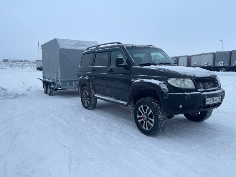 Купить двухосный прицеп для перевозки 2х снегоходов, квадроциклов и крупногабаритных грузов в Уфе